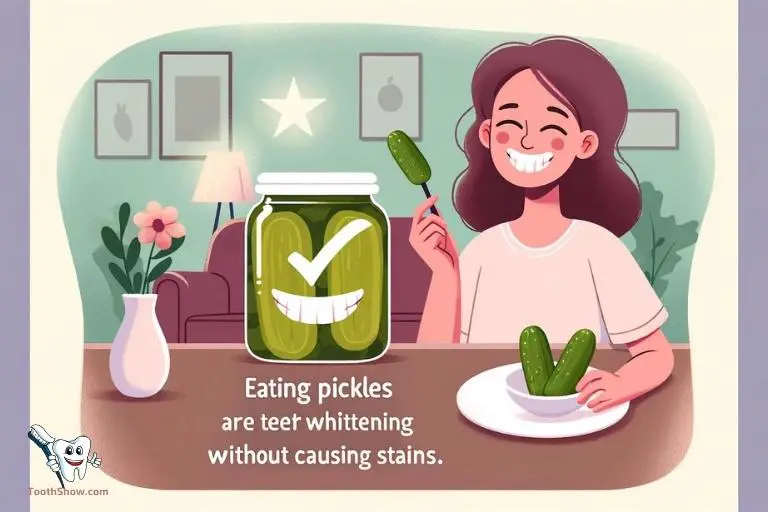 can i eat pickles after teeth whitening