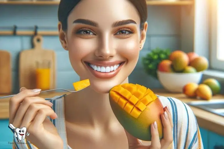 can you eat mango after teeth whitening