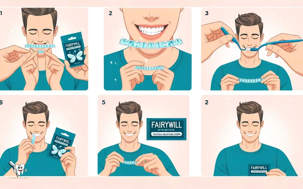 fairywill teeth whitening strips how to use