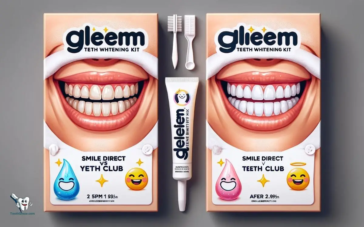 gleem teeth whitening kit vs smile direct club