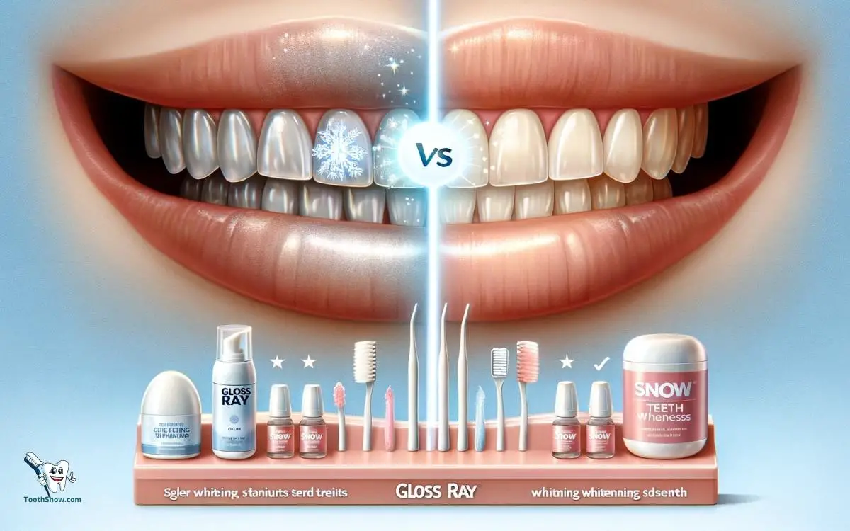 gloss ray vs snow teeth whitening