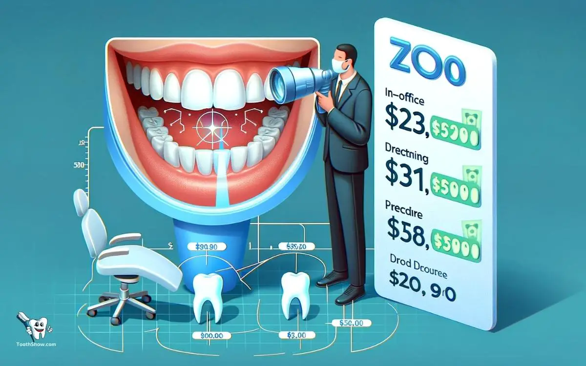 how much does in office zoom teeth whitening cost