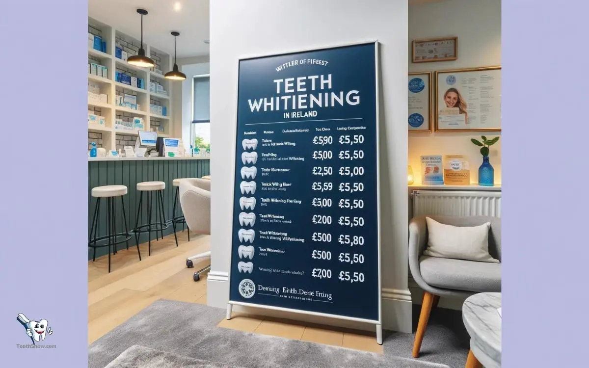 how much is teeth whitening in ireland