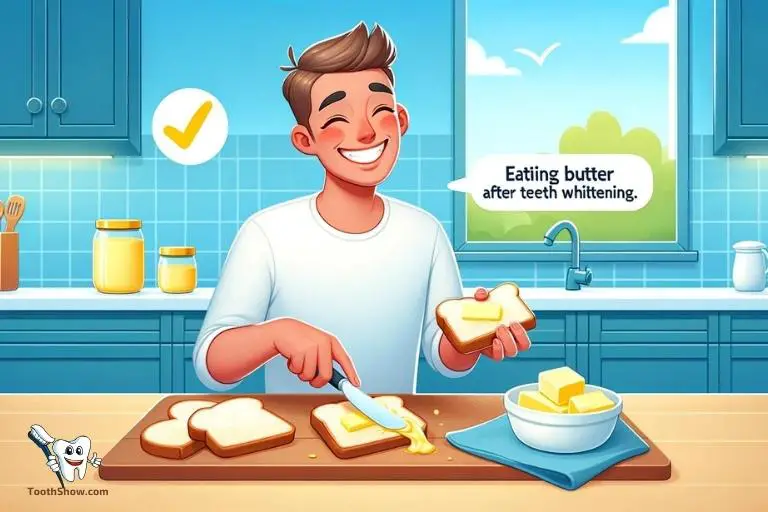 can i eat butter after teeth whitening