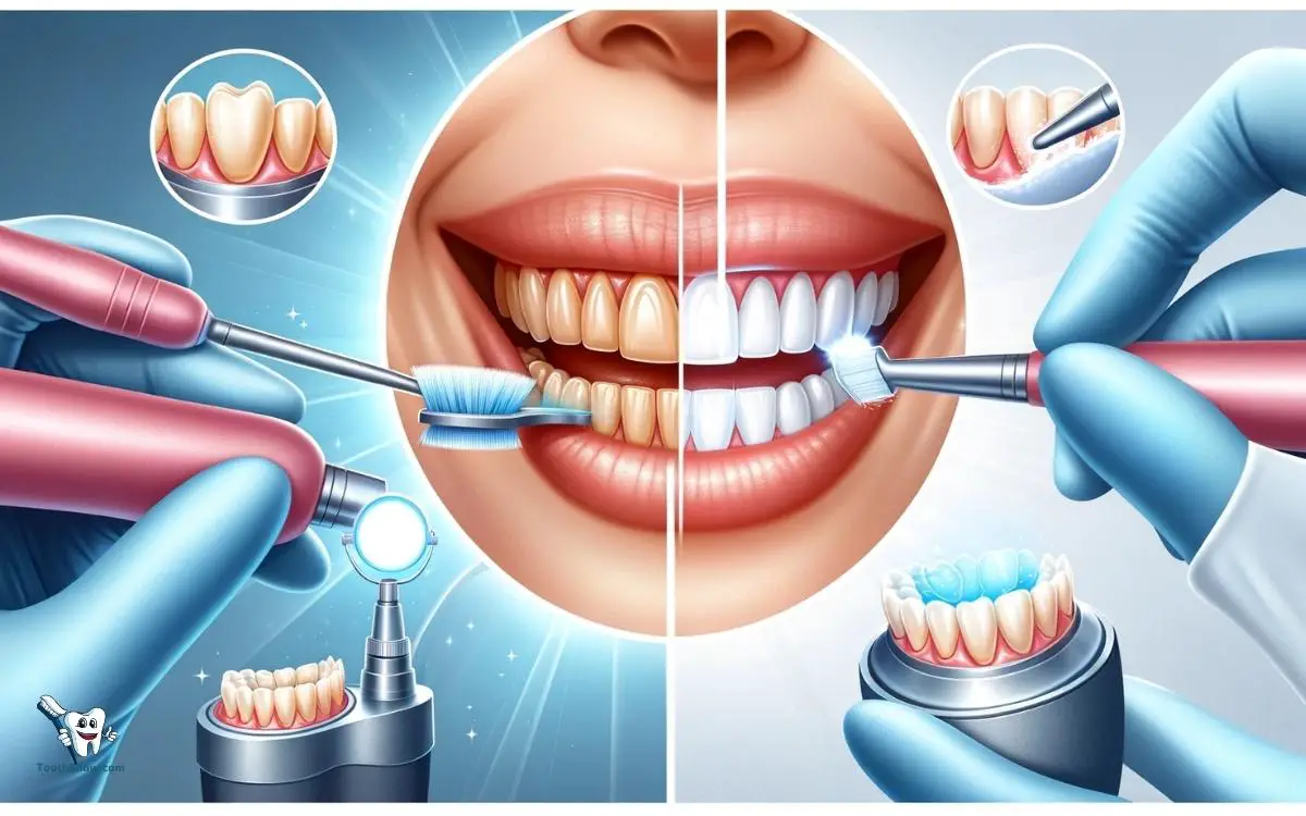 difference between teeth polishing and whitening
